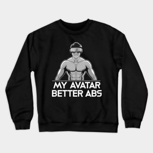 Gym Bro VR headset Funny Gifts Crewneck Sweatshirt